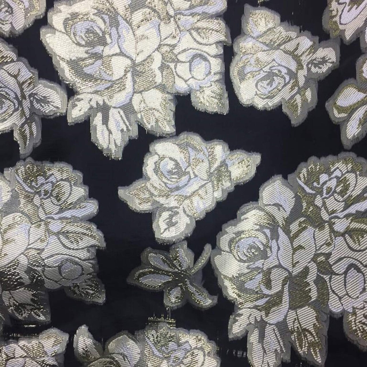 1 Yard Black and Gold Metallic Brocade Fabric for Jackets Costumes and Home Decor 56 Inches
